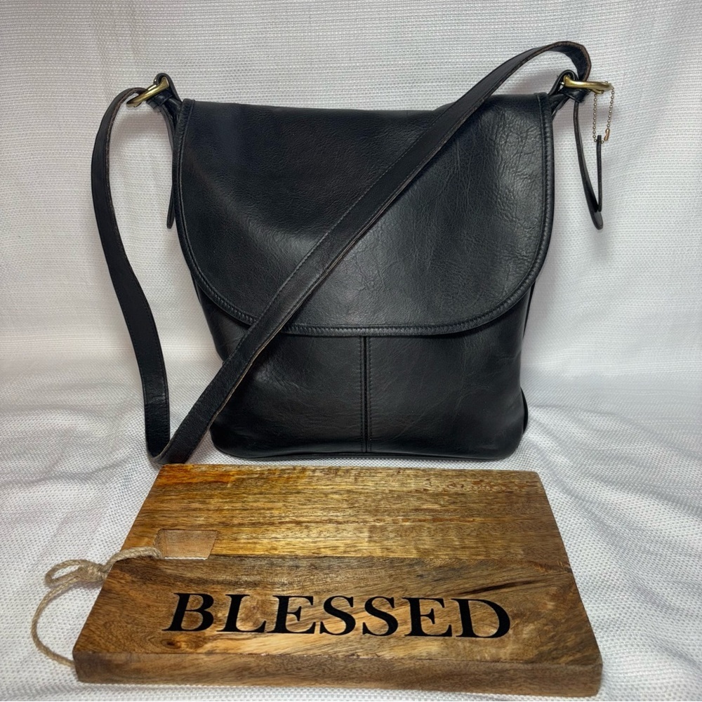 Vintage COACH Black Whitney Flap Bag 4115